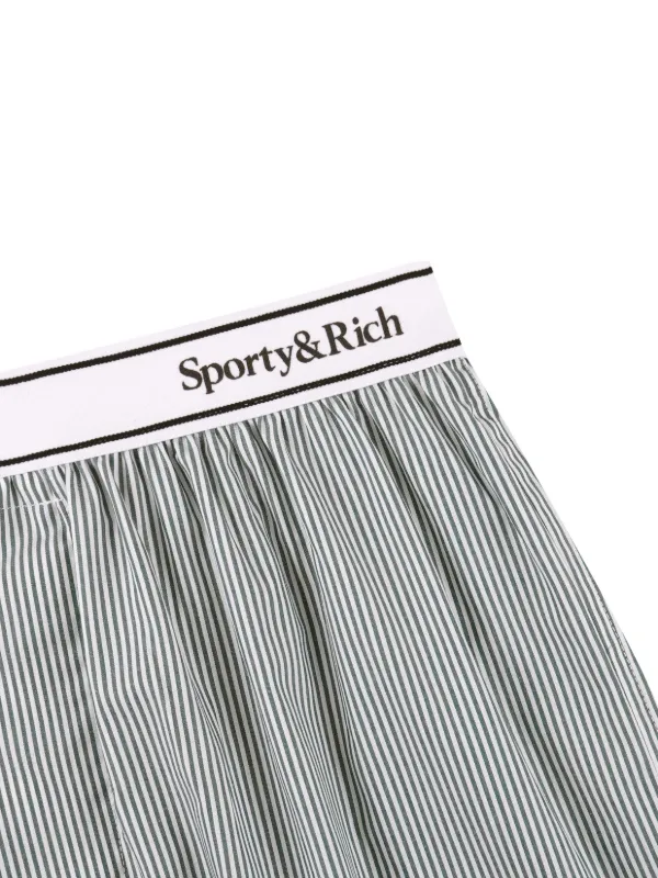 Sporty & Rich ストライプ ショートパンツ | ホワイト | FARFETCH JP