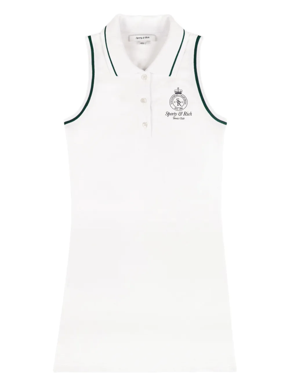 Sporty & Rich sleeveless mini dress - Bianco