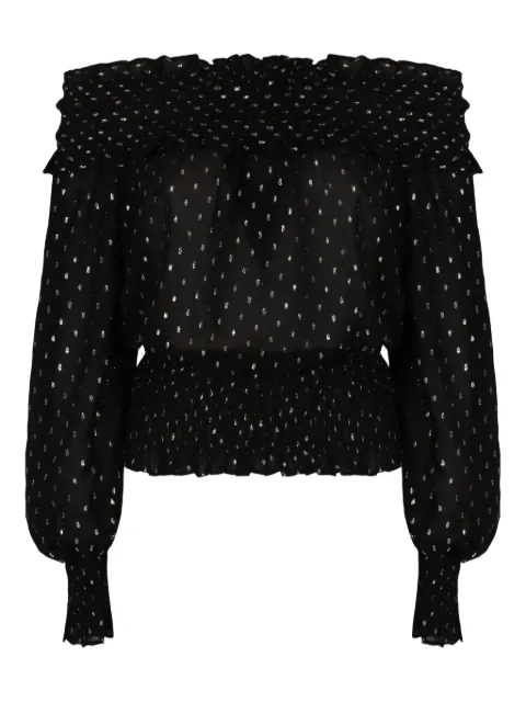 Self-Portrait off-shoulder ruffled top