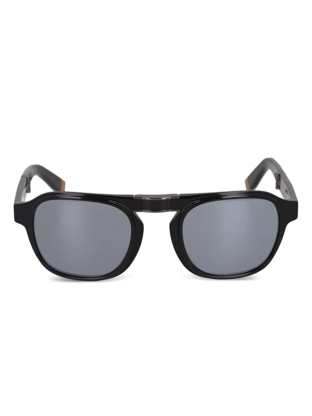 Zegna foldable round sunglasses | Black | Image 1