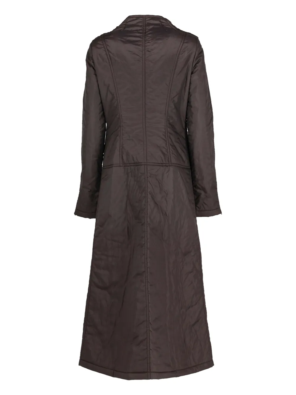 Basile Vintage long knitted-insert coat - Bruin