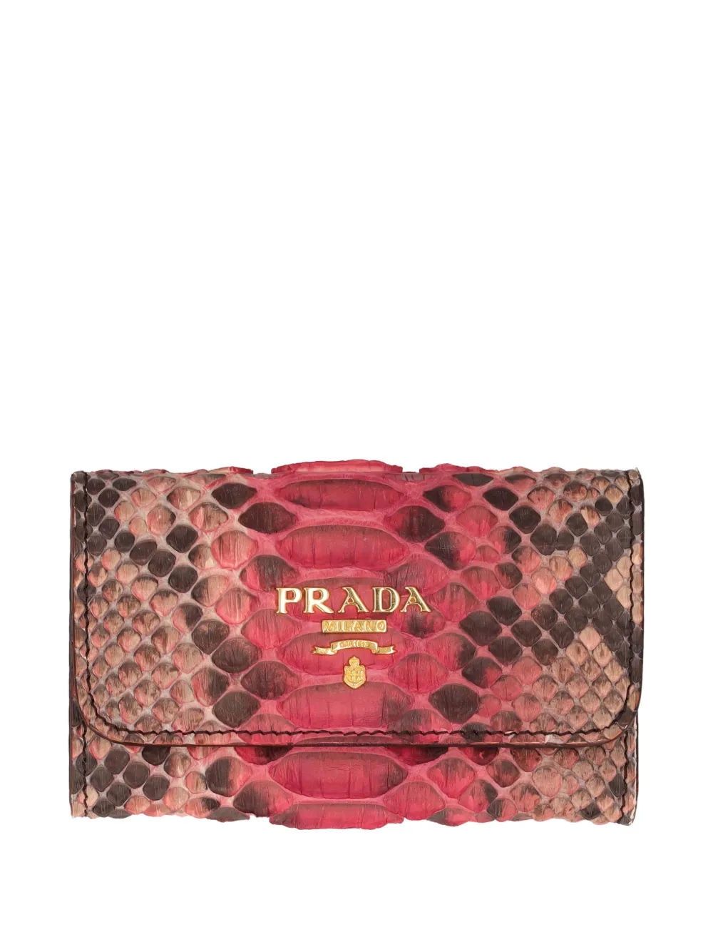 Prada Pre-Owned snakeskin snap-button key case | Rosa | Image 1