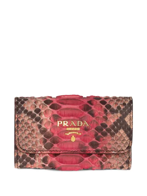 Prada Pre-Owned Sleutelhoes met slangen-effect en drukknoop