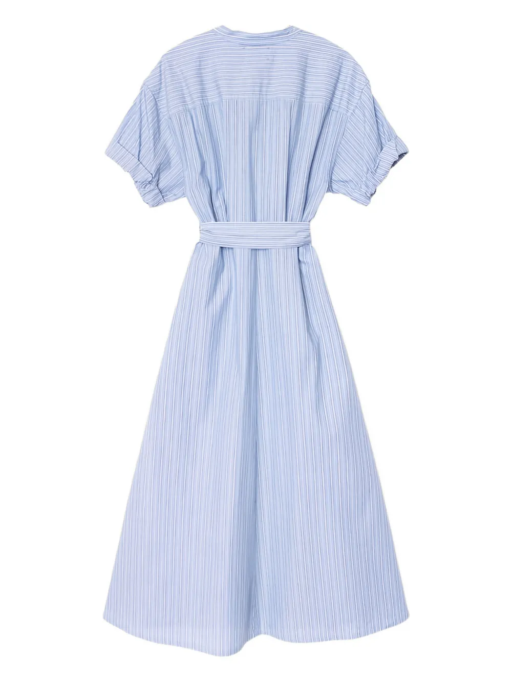 Xirena belted striped midi dress - Blauw