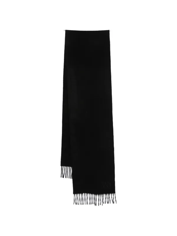 Max Mara Logo-detail Scarf in Black