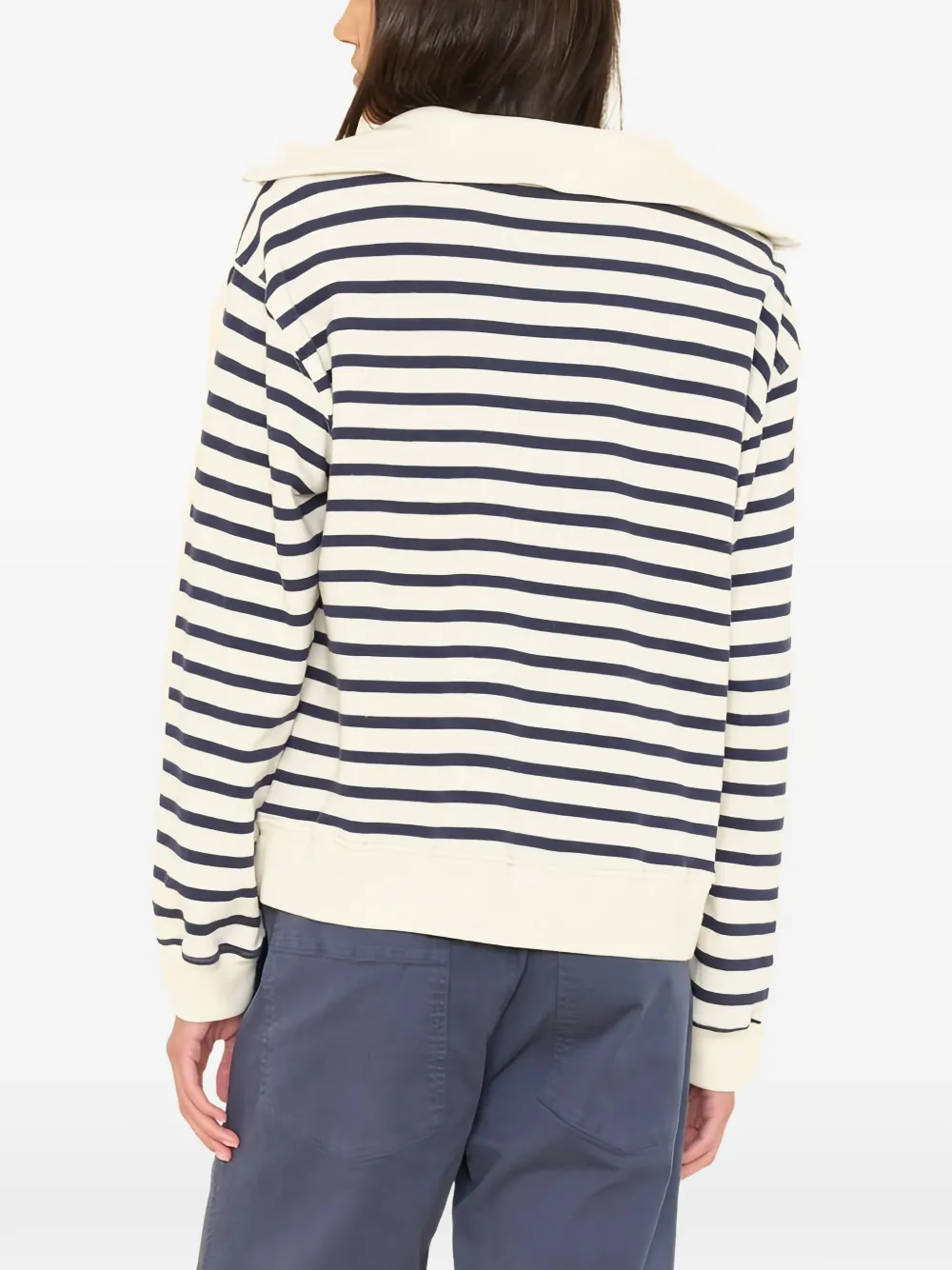  Xirena Kat Half-zip Striped Sweatshirt - Neutrals 