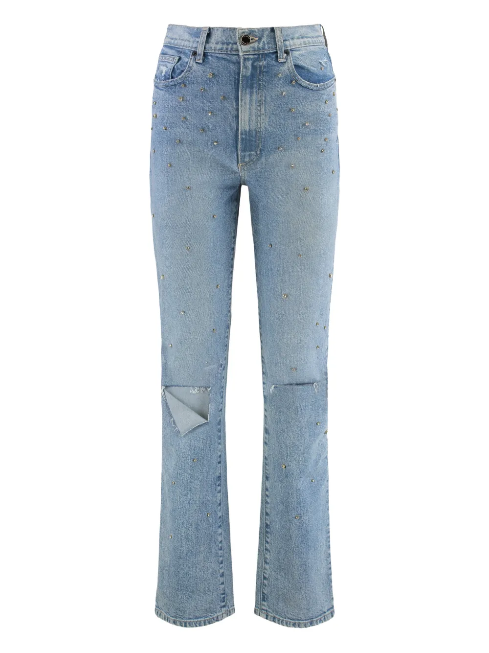 Le Jean studded distressed jeans - Blau