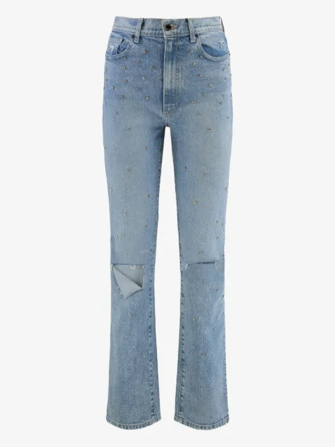 Le Jean jeans con efecto envejecido y apliques