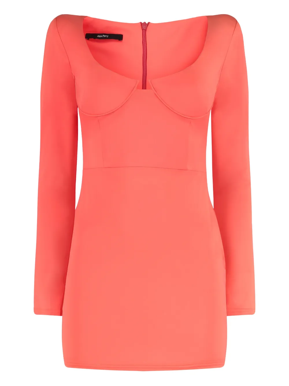 Alex Perry long-sleeve mini dress - Arancione