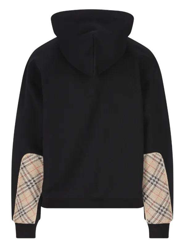 Burberry check-detail Hoodie | Black | FARFETCH VN