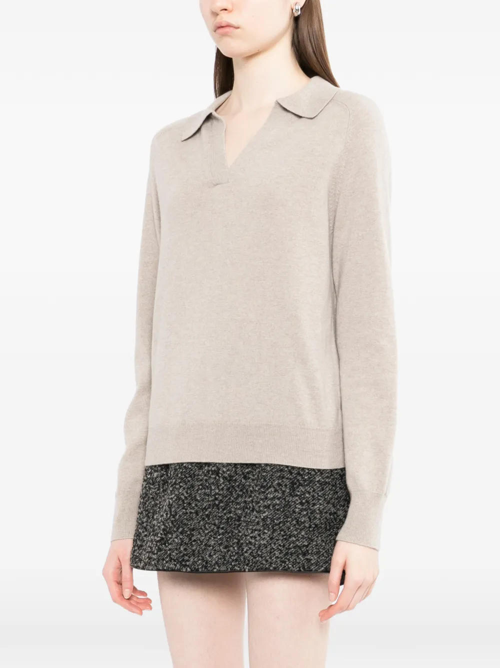  N.peal V-neck Top - Neutrals 