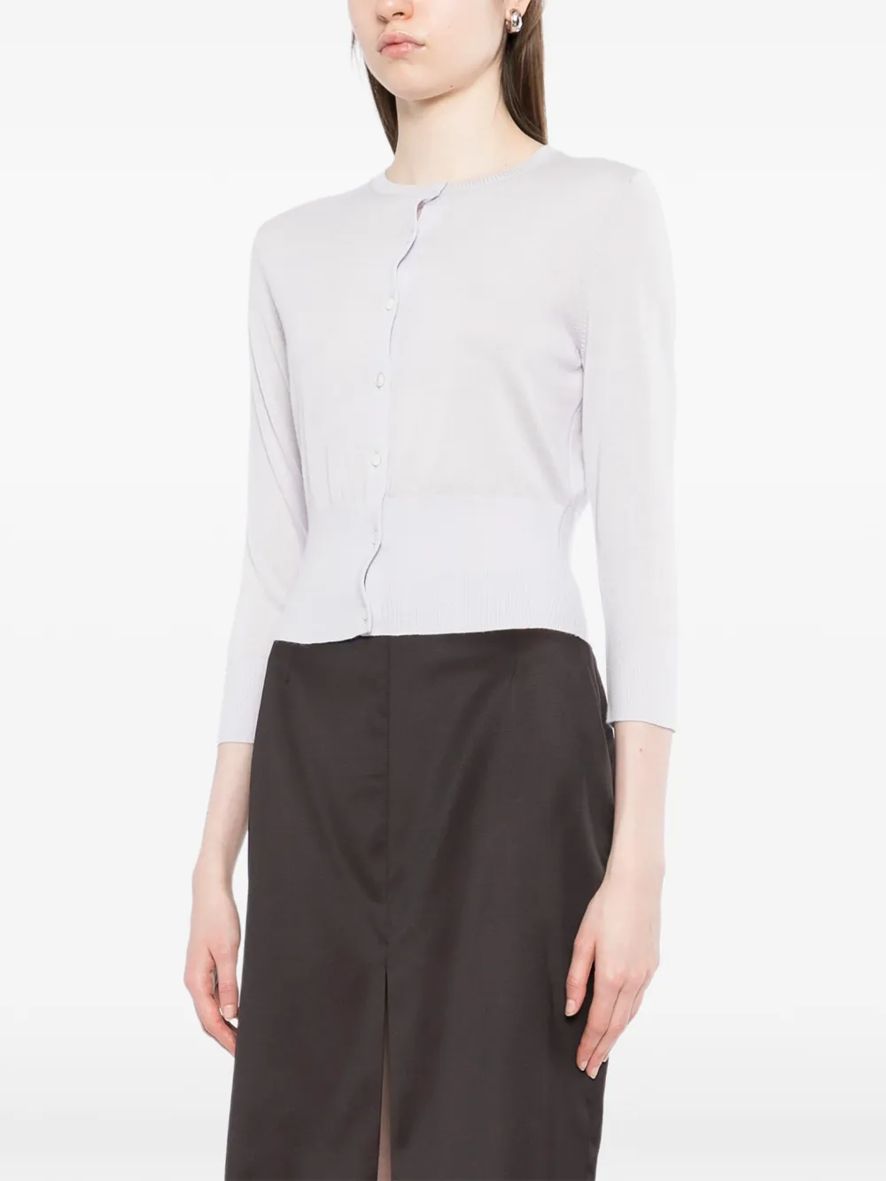  N.peal Cropped Cardigan - Purple 