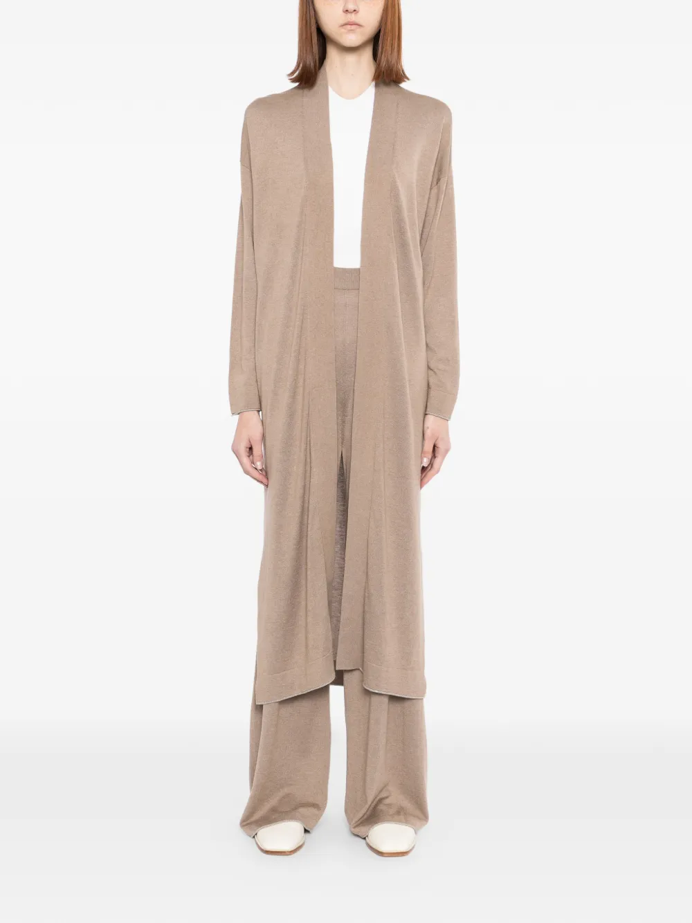  N.peal Knitted Wide-leg Trousers - Neutrals 