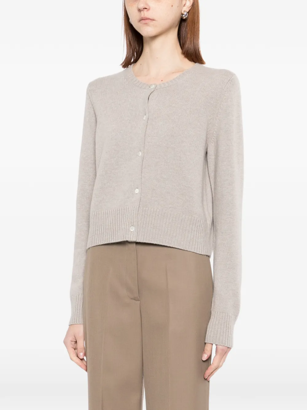  N.peal Chunky Crop Cardigan - Neutrals 