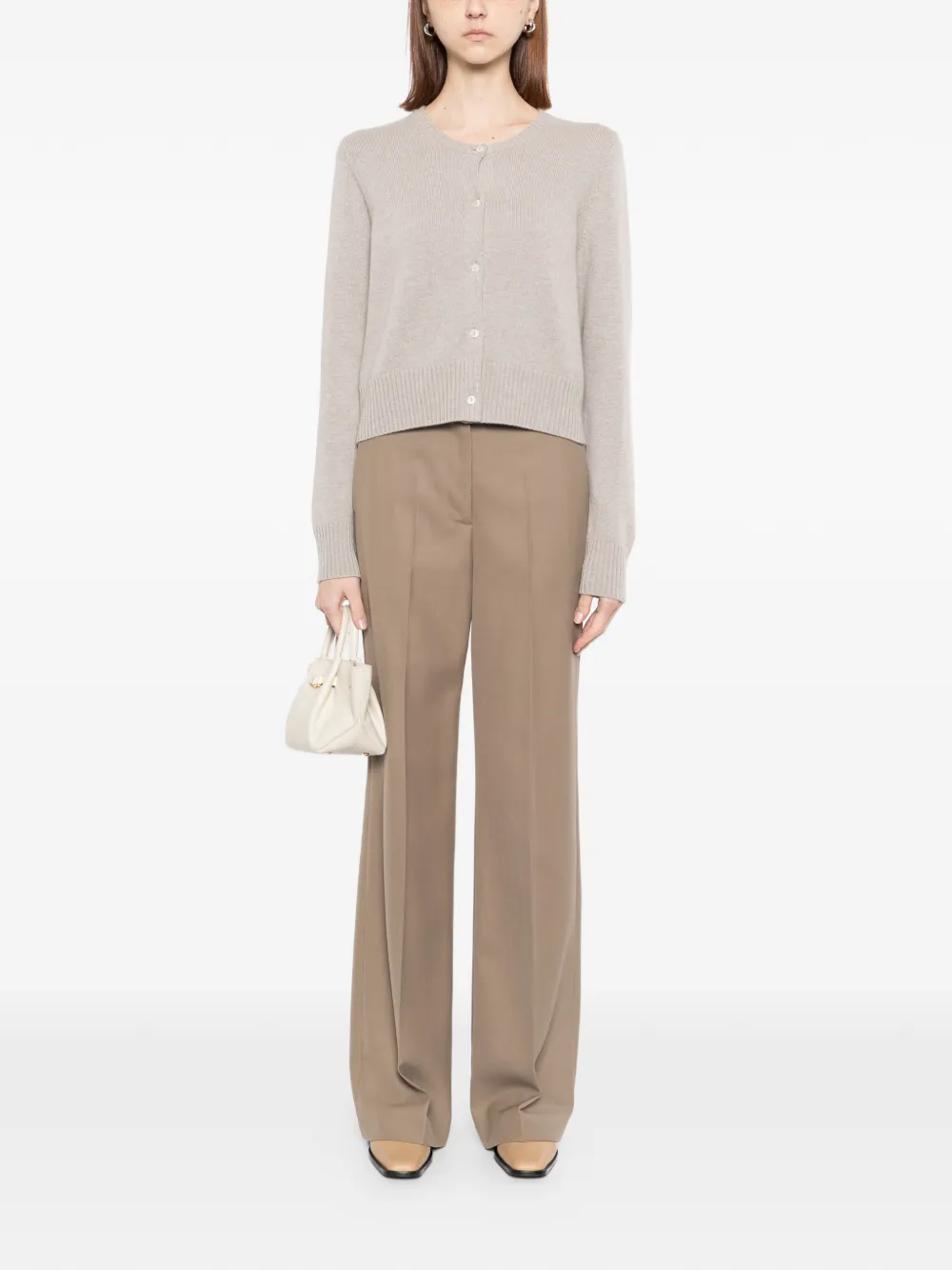  N.peal Chunky Crop Cardigan - Neutrals 