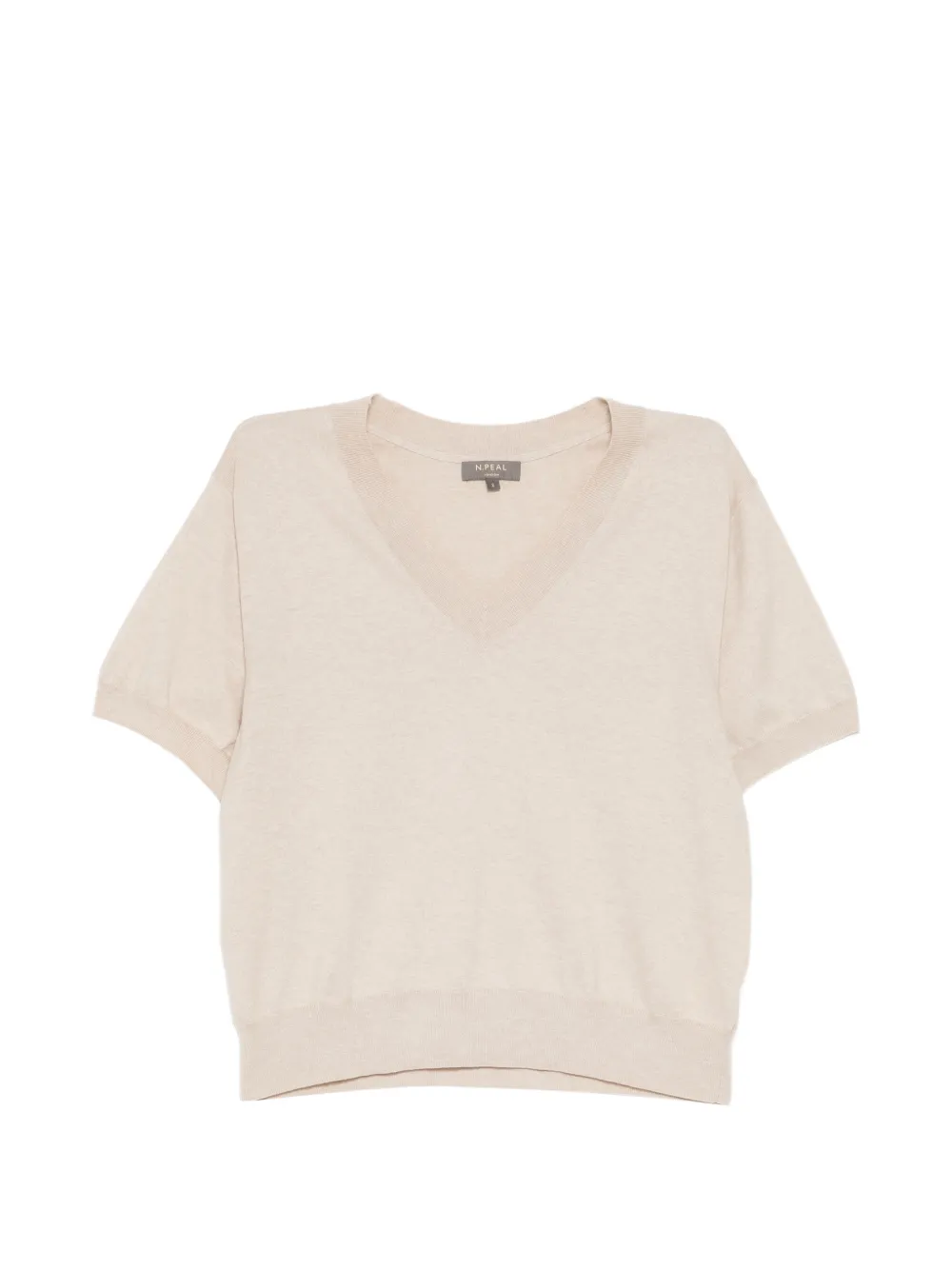 N.Peal V-neck T-shirt - Toni neutri