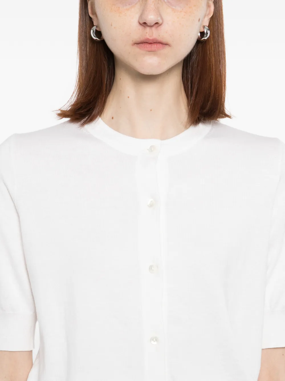 N.Peal T-shirt met ronde hals Beige
