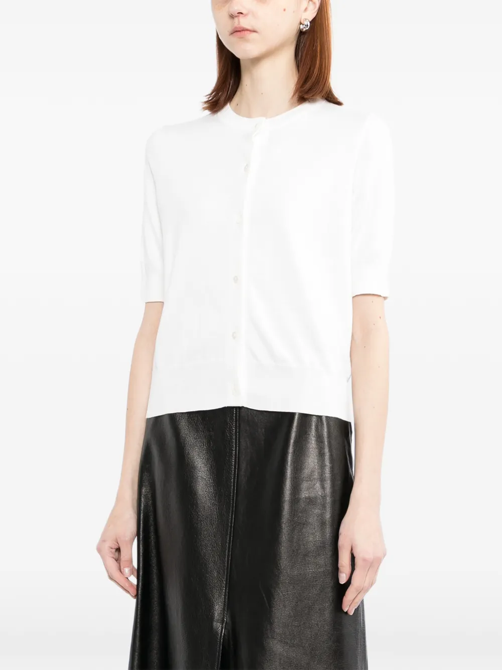 N.Peal T-shirt met ronde hals Beige