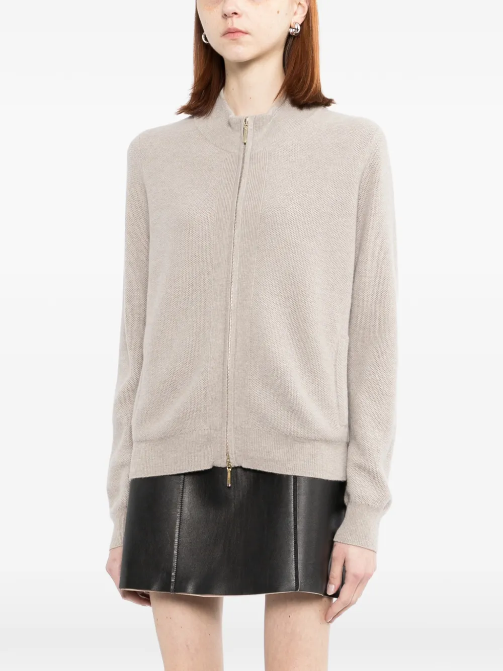  N.peal Honeycomb Cardigan - Brown 
