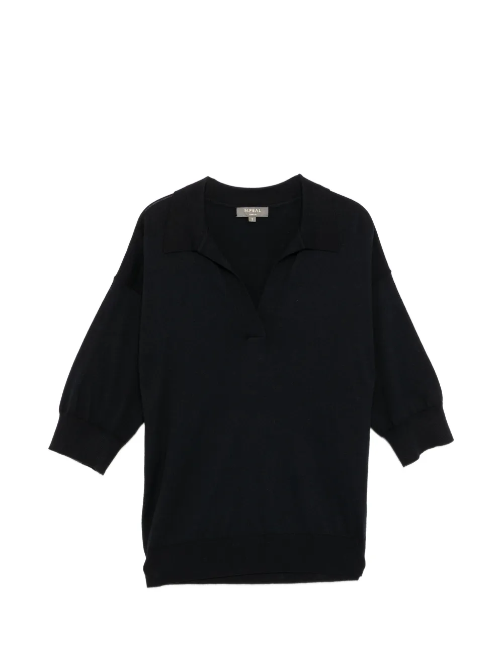 N.Peal Polo in cashmere - Blu
