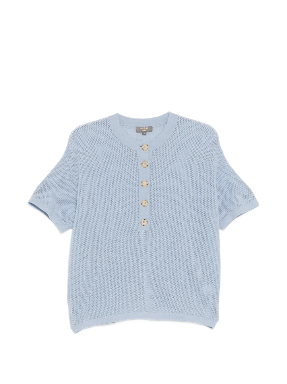 N.Peal Top con cuciture - Blu