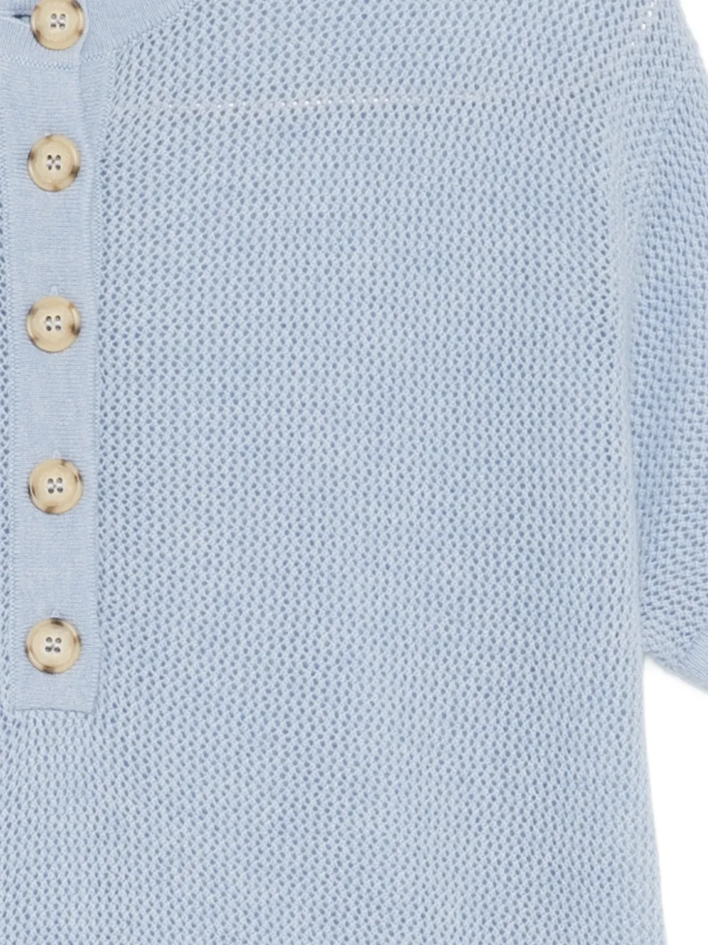  N.peal Open-stitch Top - Blue 