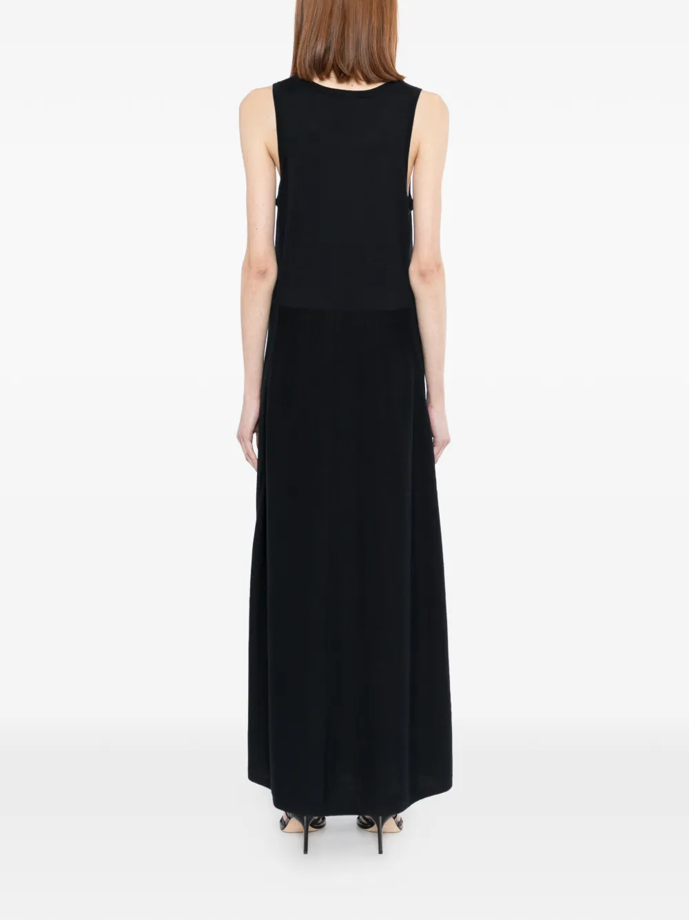 N.Peal Mouwloze maxi-jurk Blauw