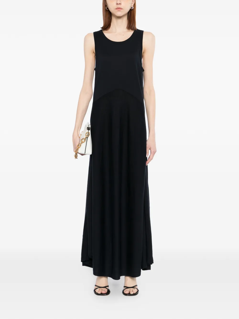 N.Peal Mouwloze maxi-jurk Blauw