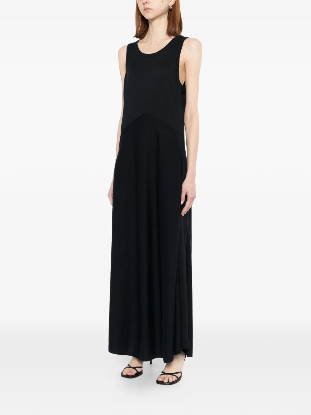 N.Peal Mouwloze maxi-jurk Blauw