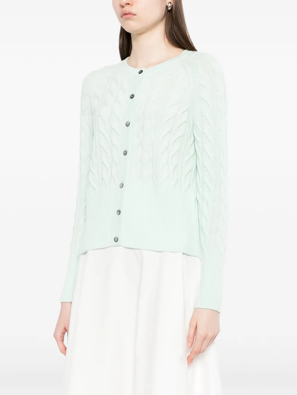  N.peal Cable Myla Cardigan - Green 