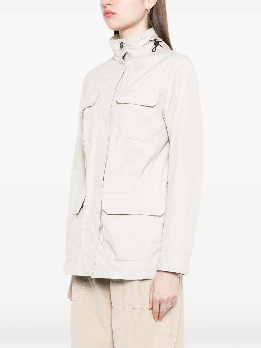  N.peal Hooded Pocket Jacket - Neutrals 