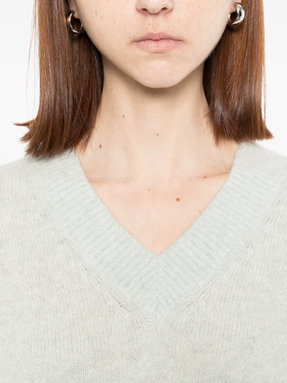 Knitted V-Neck Jumper