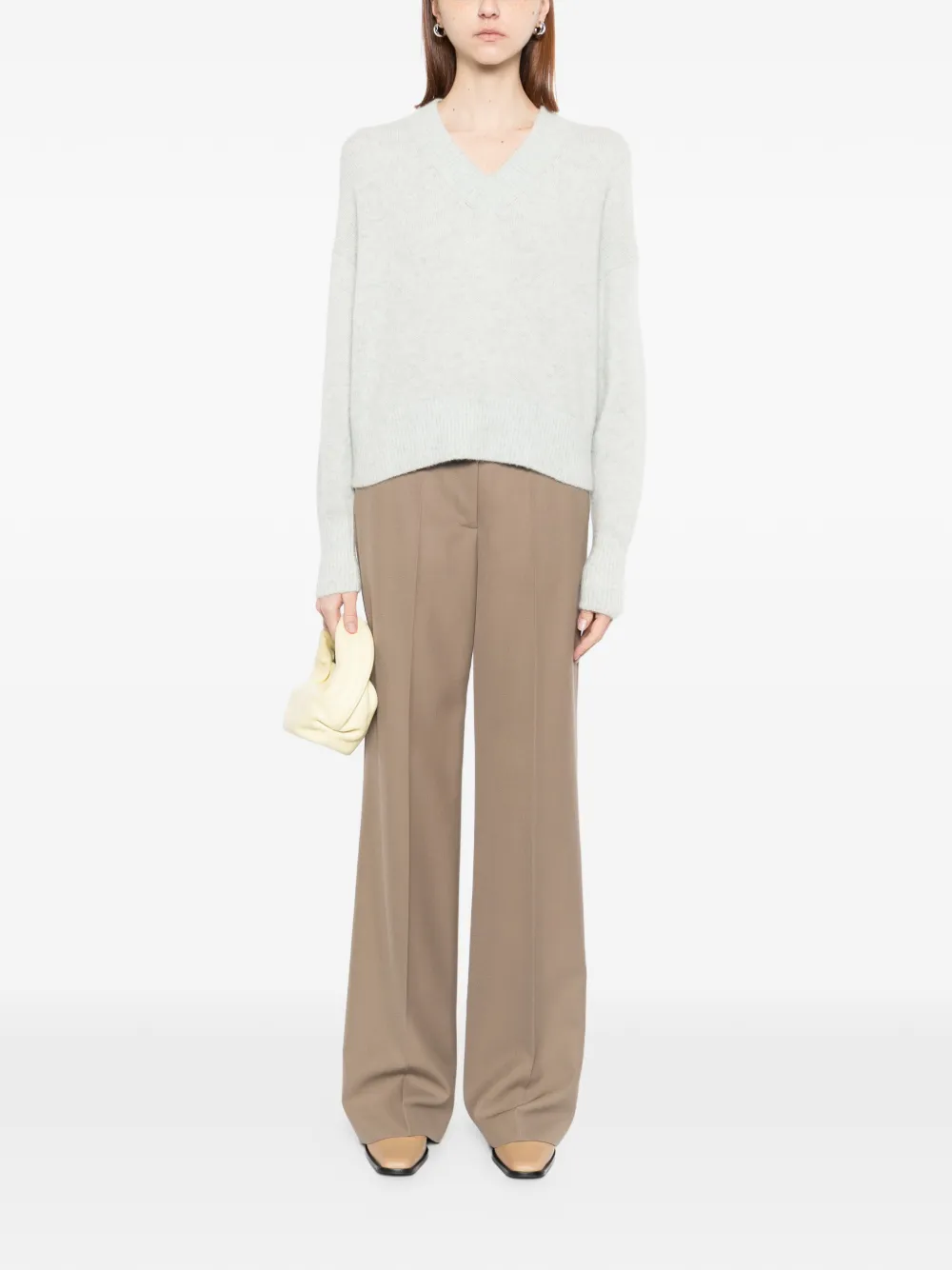 Knitted V-Neck Jumper