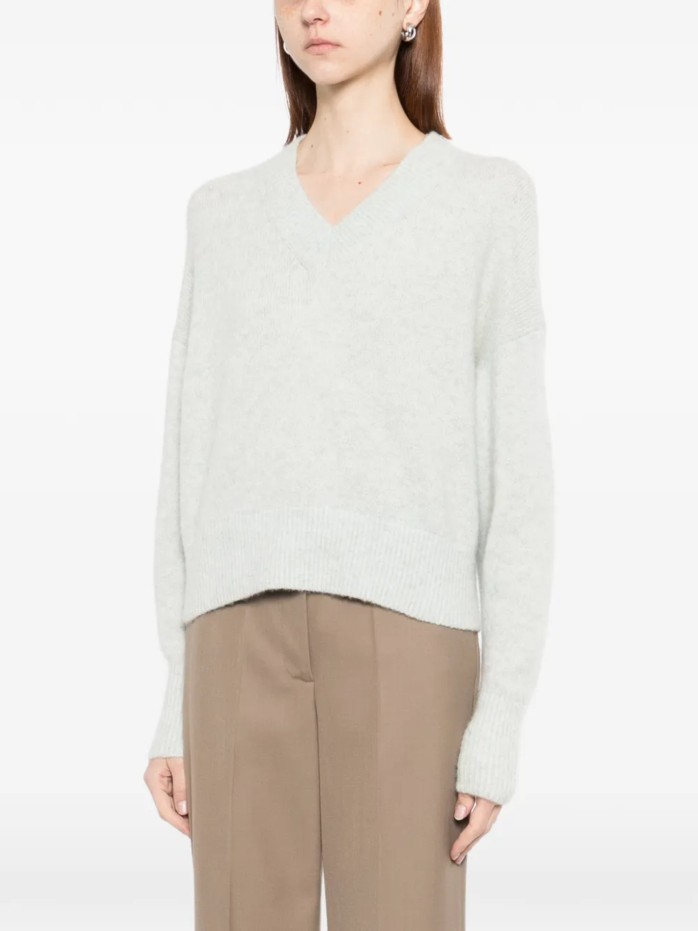 Knitted V-Neck Jumper
