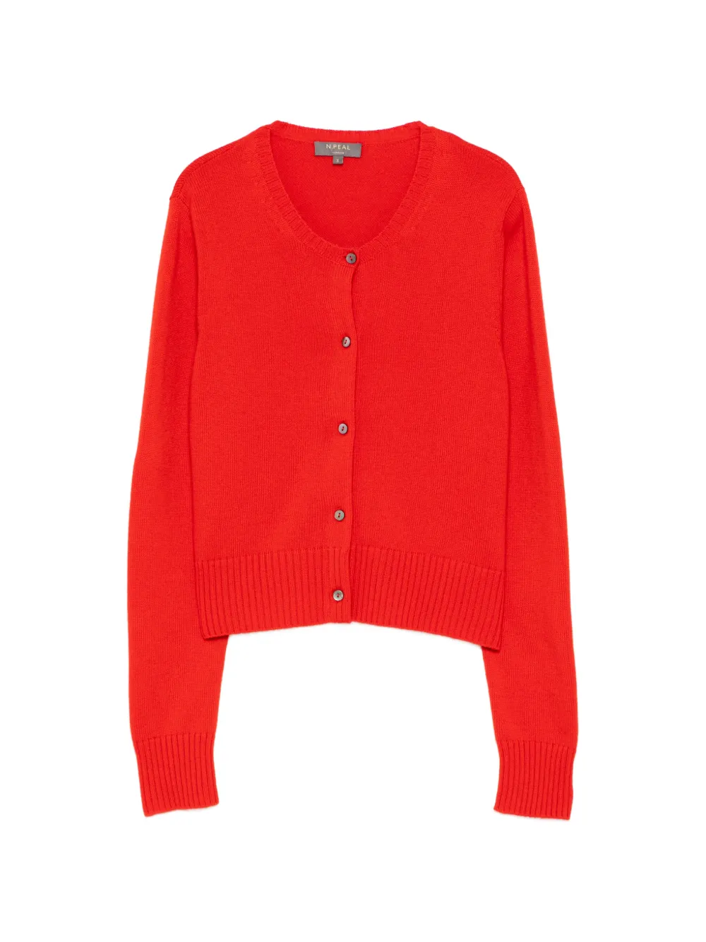 N.Peal Cardigan girocollo - Rosso