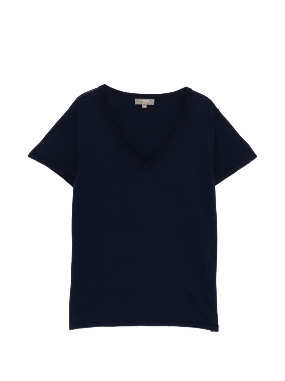 N.Peal Top Selene con scollo a V - Blu