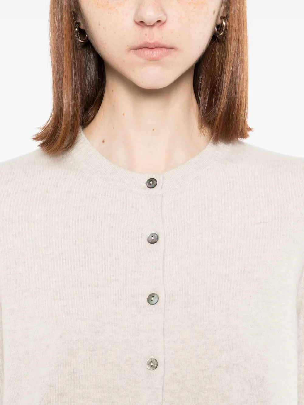 Short-Sleeve Button Cardigan