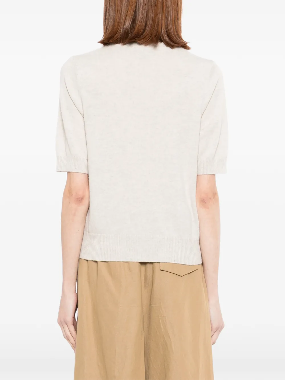 Short-Sleeve Button Cardigan