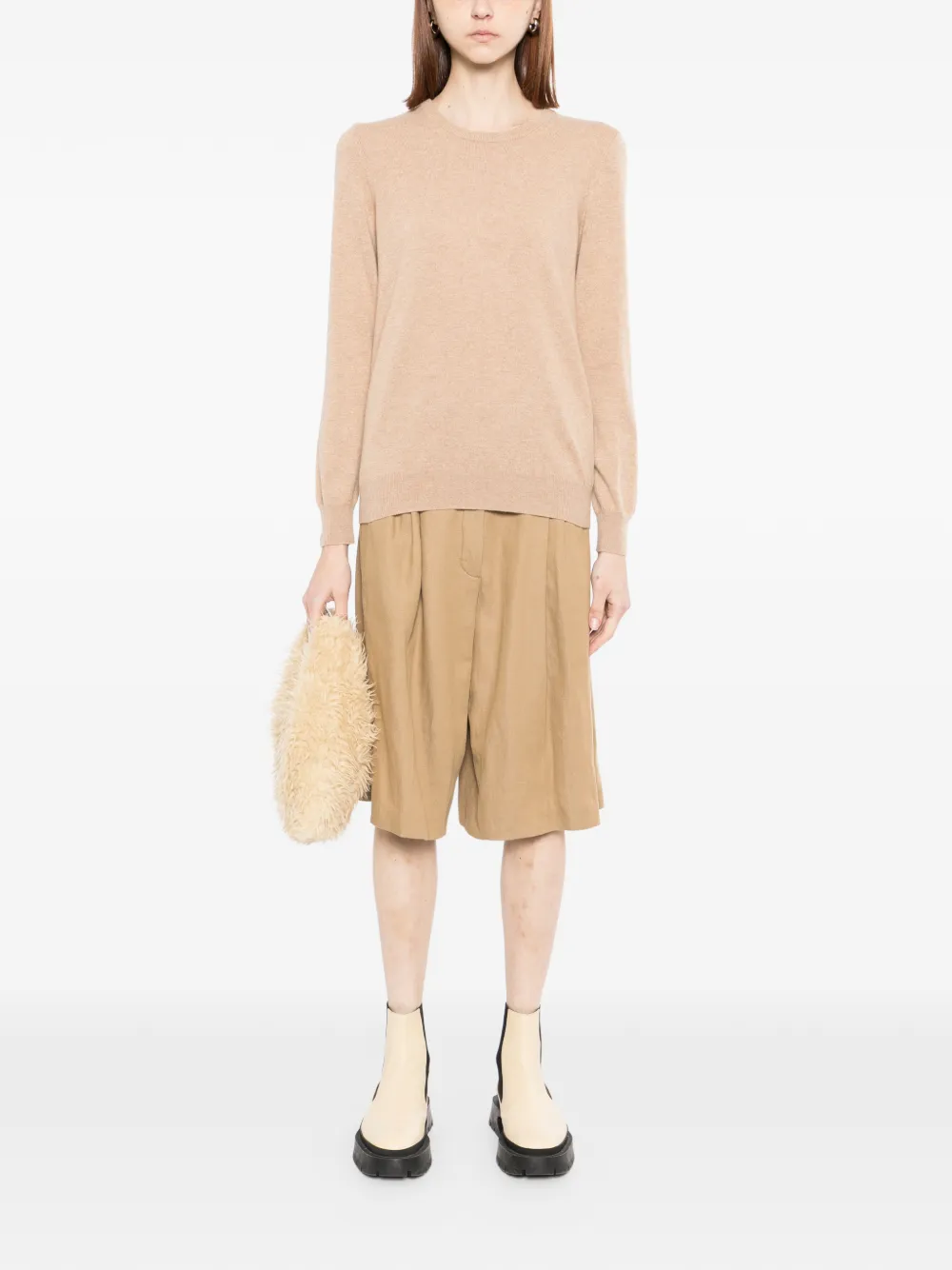  N.peal Classic Round Neck Jumper - Neutrals 