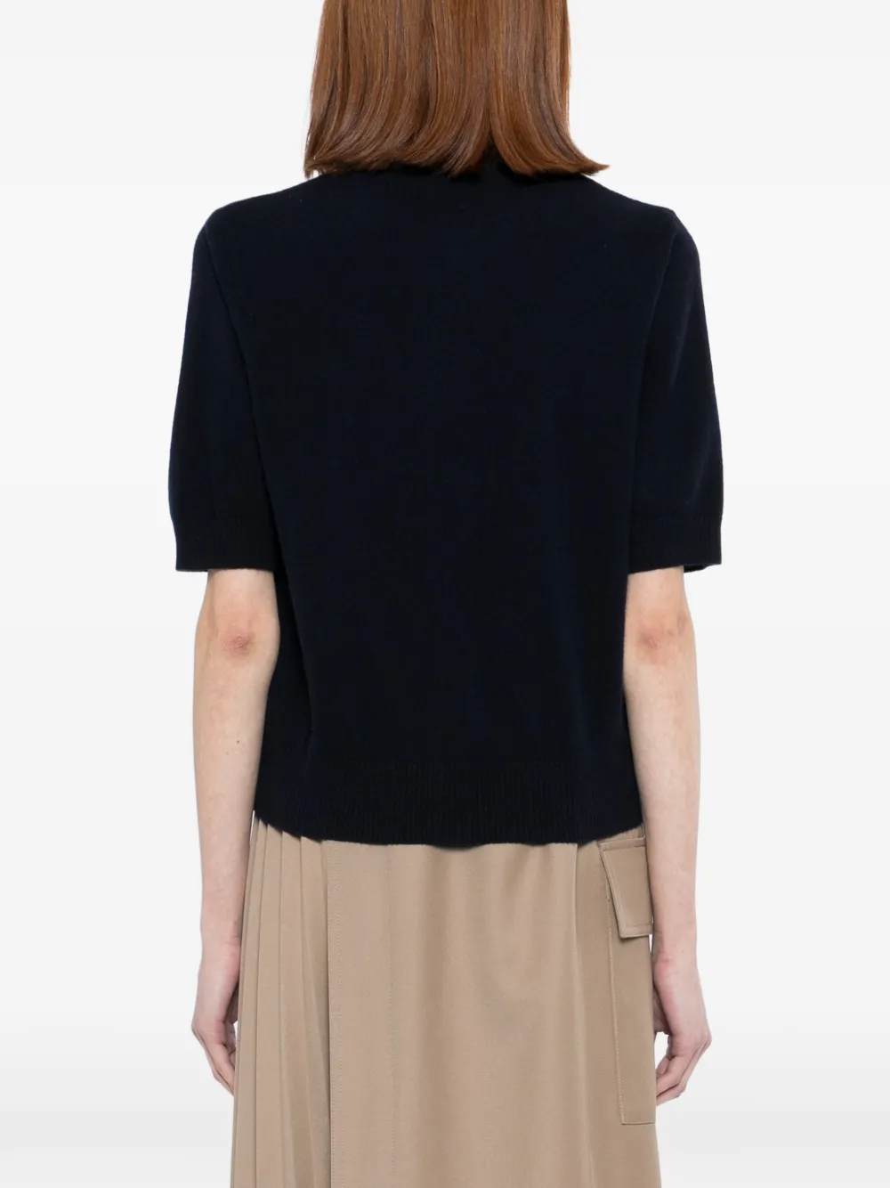 N.Peal Kasjmier vest met korte mouwen Blauw