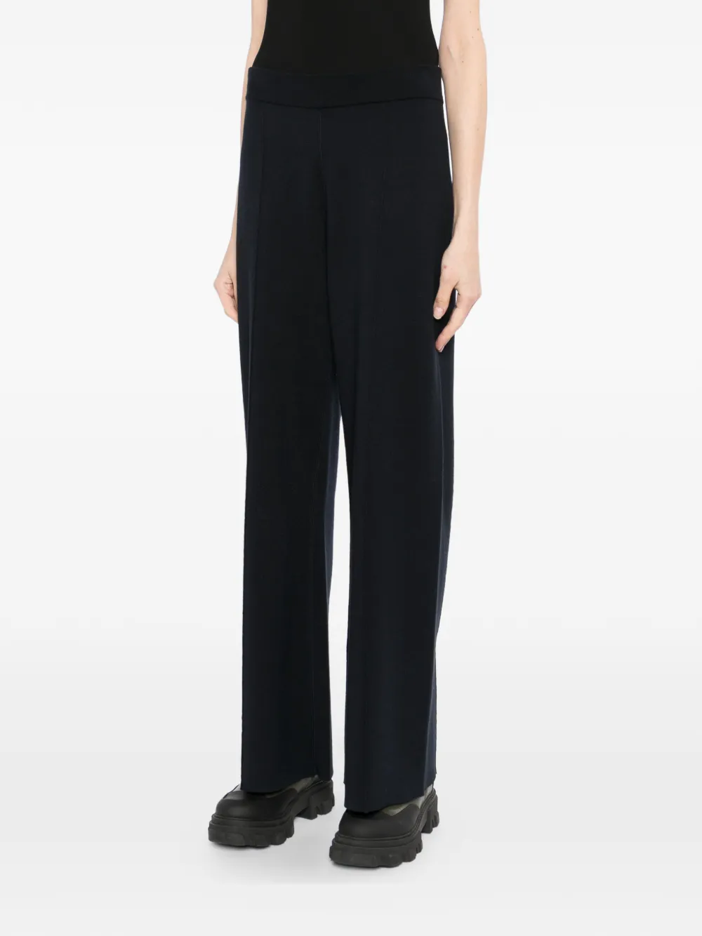 N.peal Doublefaced Knit Trousers - Black 