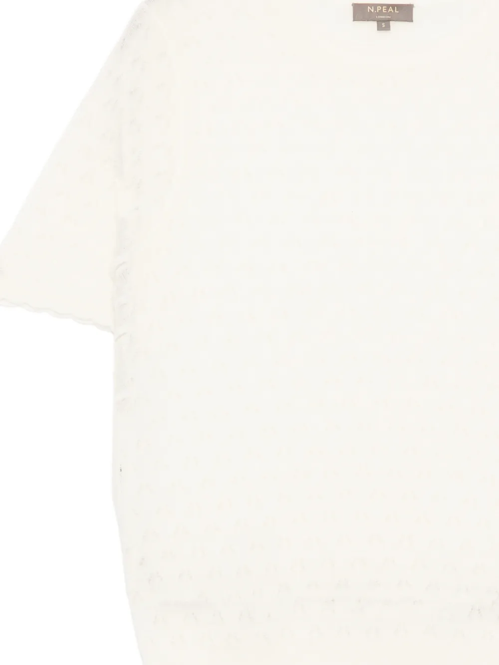  N.peal Milly Lace Stitch T-shirt - Neutrals 