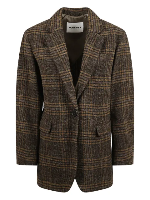 ISABEL MARANT Gesina checked single-button blazer