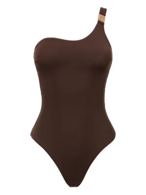 Noire Swimwear シャーリング ホルターネック 水着 | パープル