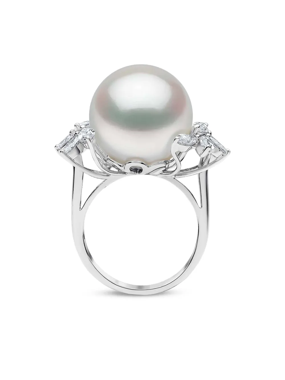 Yoko London Duchess diamond and pearl ring - Argento