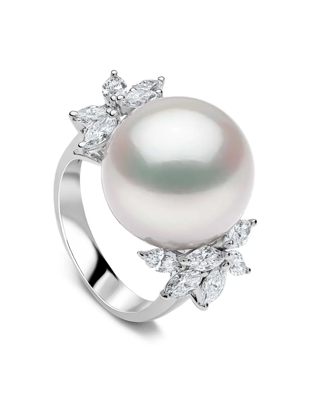 Yoko London Duchess diamond and pearl ring - Silber