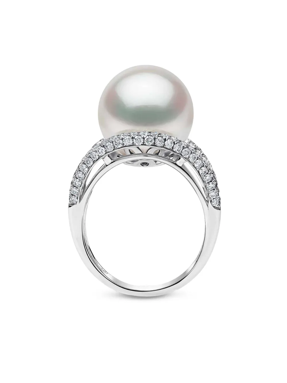 Yoko London Duchess diamond and pearl ring - Argento