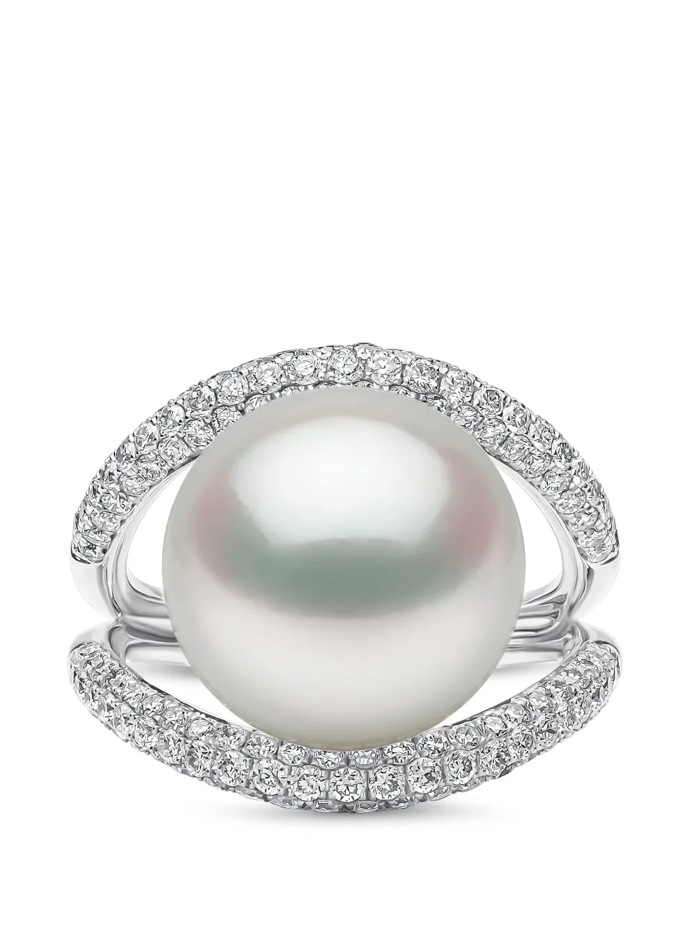 Yoko London Duchess diamond and pearl ring - Argento