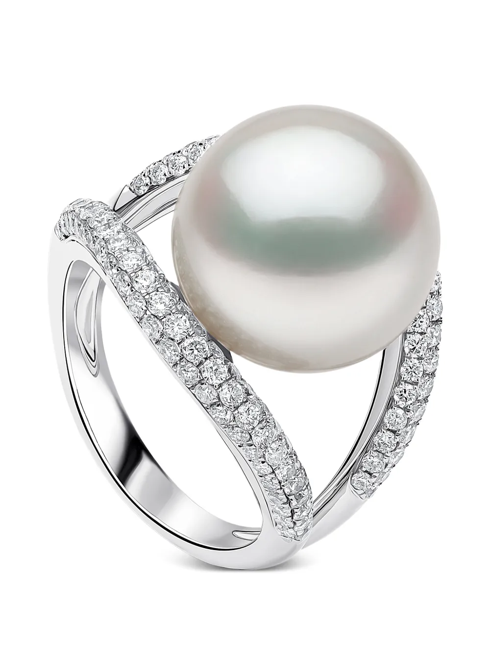 Yoko London Duchess diamond and pearl ring - Silber