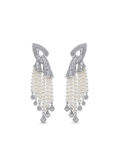 Yoko London Cleopatra pearl and diamond earrings